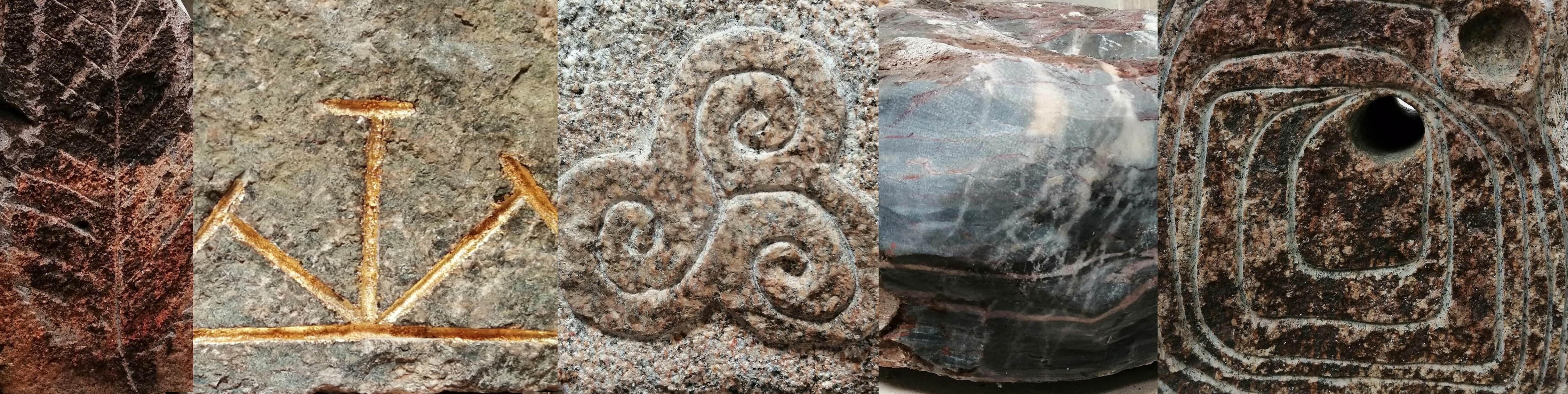 The symbols on Stone Totem by Deborah Harrison